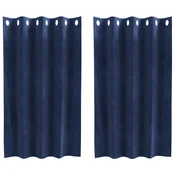 Zavjese za zamracivanje 2 pcs Tamno plava 140 x 140 cm Baršun