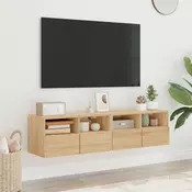 Vidaxl vidaXL Stenske TV omarice, 2 kosa, hrast sonoma, 60x30x30 cm