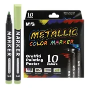 Marker M&G kovinske barve (komplet 10 kosov)