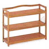 COSTWAY 3-stopenjski leseni stojalo za čevlje Čevljarska omara Rack, (5000225804)