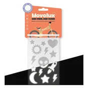 Movolux visoko odsevne nalepke Space Race, bele