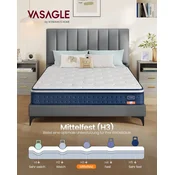 Songmics Vzmetnica 90x200x25 cm modra