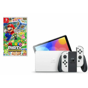 Nintendo Switch OLED igraca konzola , bijela + Mario Party Superstars