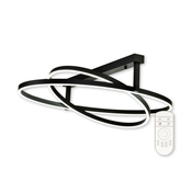 Top Light - LED Zatemnitveni lestenec 2xLED/25W/230V črn + Daljinski upravljalnik