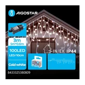 Aigostar - LED spoljašnji niz 100xLED/8 funkcija 8x0,6m IP44 hladna bela