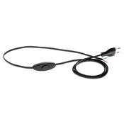 shumee Priključni kabel s konektorjem PWK-11 1,5 m 2x0,75 mm2 z ravnim vtičem 250 V 16 A črne barve W-99707