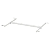 HJÄLPA Šipka za vešal+2šine za kac+spone2p, podesivo/bela, 60-100x55 cm