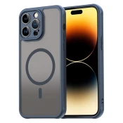Hibridni ovitek HaloFrost II MagSafe za iPhone 14 Pro - navy blue