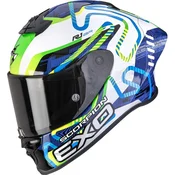 SCORPION Exo-r1 Evo Ii Air Cornering White / Blue / Green
