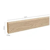 Zaključna letev WHITE OAK (6 x 1,2 x 240 cm)
