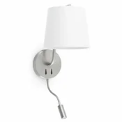 STENSKA SVETILKA BERNI SATEN NIKEL Z LED ŽARNICO 1XE27 FR29331