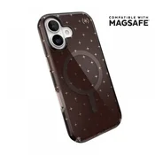 SPECK Presidio Lux Glitter MagSafe case iPhone 17 crno-prozirna