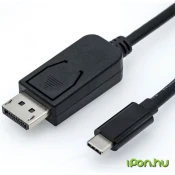 ROLINE Roline USB-C® / DisplayPort adapterski kabel USB-C® vtič\, DisplayPort  vtič 2.00 m črna 11.04.5846  USB-C®-Display kabel, (20418271)