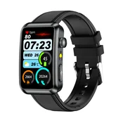INF Združljiv s Huawei, Samsung, APPLE, Garmin TK77 Pametna ura: EKG, Srčni utrip Black, (5000129901)