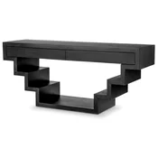 Casa Padrino luxury console black gray 180 x 50 x H. 77 cm - Rectangular console table with 2 drawers - Living room furniture - Luxury furniture - Luxury furnishings