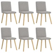 Vidaxl Jedilni stoli 6 kosov Cloud Grey Fabric