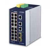 PLANET IGS-20160HPT network switch Managed L2/L3 Gigabit Ethernet (10/100/1000) Power over Ethernet (PoE) Blue, White