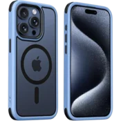 Ovitek hibridni magnetic za iPhone 15 Pro Max, modra