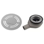FLEXIA odtok za tuš kabino O 90 mm, DN40, brušeno nerjavno jeklo - Nerjaveče jeklo mat - Polysan - 24 - Plastika - 90 - 14