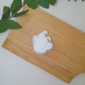 KREATIVNI SLATKIŠI Modla za kolace i ukrase Gnom u šolji, 10 cm, Bela
