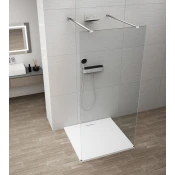 ESCA CHROME Enodelna steklena plošča za prho, prostostoječa, prozorno steklo, 1000 mm - Polysan - ESCA - 36 - Enostranski zaslon Walk - 1000 - 2100 - 8 - 14
