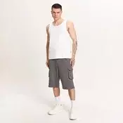 Cropp - Kratke hlače z žepi - temno siva