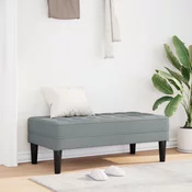 klupa s jastukom Svijetlo siva 113 x 57 x 39 cm tkanina