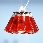 Ingo Maurer Campari Light – viseča svetilka, 400 cm - Dnevna soba/jedilnica - Dizajn - rdeča - Steklo