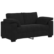 Vidaxl Dvosed črne barve 160x77x82 cm žamet