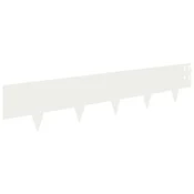 Vidaxl Robovi trave 50 szt. 100 x 20 cm Jeklo Bela