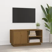TV ormaric smeda boja meda 80x34x40,5 cm od masivne borovine