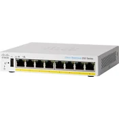 Cisco CBS250 Smart 8-portni GE, delni PoE, namizni, podaljšani napajalnik - REFRESH