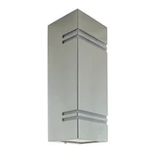 Ideus Zunanja vrtna stenska svetilka, mat krom, IP54, 35 W, KELER 2xGU10 INOX, 03018
