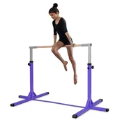 Gimnastična palica, bradlja, drog, po višini nastavljiva gimnastična palica, roza, vijolična ali modra