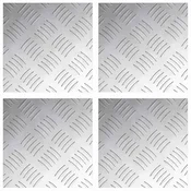 Vidaxl Stopnice Kvadrat 4 szt. srebrna 20 x 20 cm Aluminij