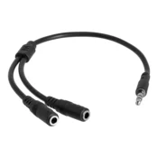 StarTech.com MUY1MFFS audio kabel 0,2 m 3.5mm 2x3.5mm Crno