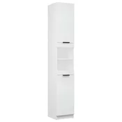 MAISON CHIC Kopalniška omarica - Kopalniški kabinet bela 32x34x188,5 cm konstruiran les, (21794602)