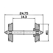 Kolesni komplet RP-25 isol. 11 mm