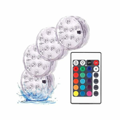 Netscroll 4 vodoodporne LED lučke za bazen z daljinskim upravljanjem, GlowWaterLights