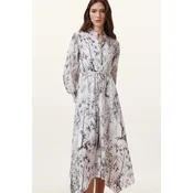 Lanena obleka AllSaints SKYLAR MAXI