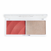 MAKEUP REVOLUTION Relove Blushed Duo Paleta rumenila i hajlajtera, Cute, 5.8 g