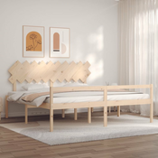Krevet za starije s uzglavljem 200x200 cm od masivnog drva