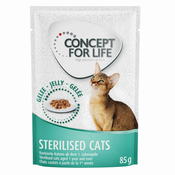 Concept for Life Sterilised Cats - v želeju - Varčno pakiranje: 48x85 g
