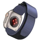 FORCELL Pas za Apple Watch Forcell F-Design FA05 z velcro zaponko, iz najlona, 42/44/45/49 mm, modre barve