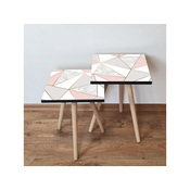 Hanah Home Sklapajuci Stocic 2 Komada 2SHP318 - Pink