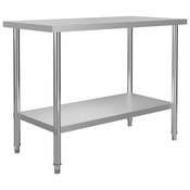 Kuhinjska delovna miza 120x60x85 cm nerjaveče jeklo