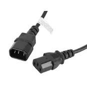 shumee Podaljšek napajalnega kabla Lanberg IEC 320 C13 -> C14, 1,8 m, črne barve