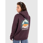 Passenger Outlook Recycled Cotton ženski pulover s kapuco deep plum