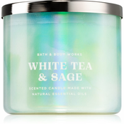 Bath & Body Works White Tea & Sage mirisna svijeca 411 g