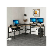 Hanah Home Desk Greta RGB, crno-smeda